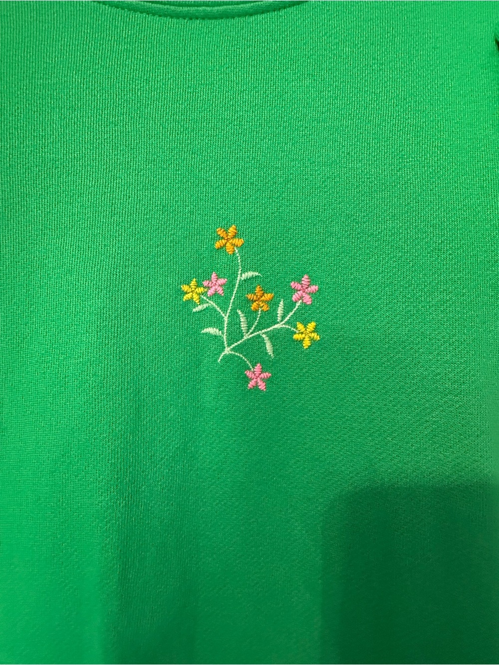 crown & ivy Embroidered Floral Puff Sleeve Sweater- S - Picture 4 of 6